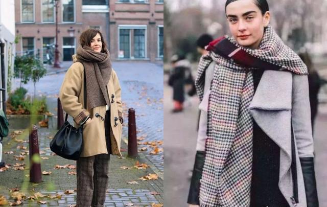 冬季男士的围巾最常用的系法,冬季保暖围巾