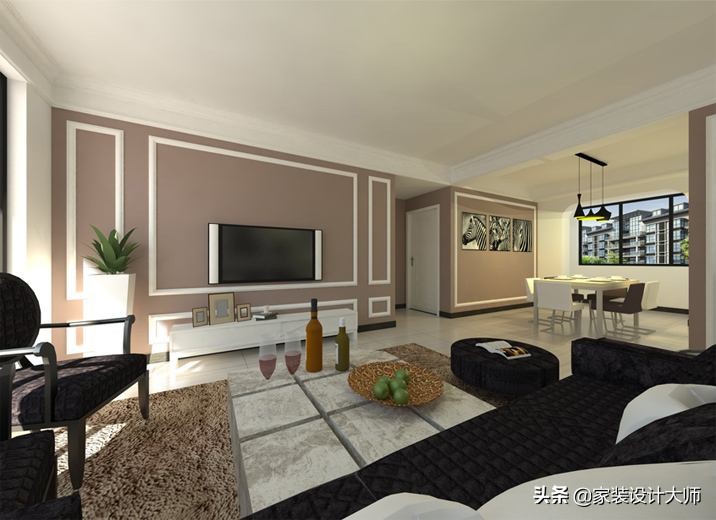 12厘米石膏线装修效果图,2021背景墙石膏线装修风格简单