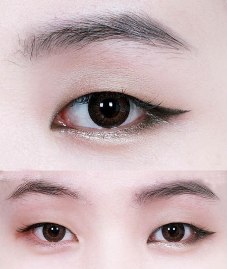 单眼皮画眼线最简单的方法,单眼皮画眼线技巧小视频