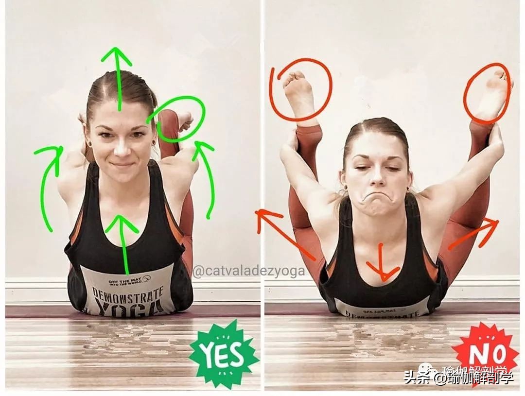 10个最新瑜伽体式正误对比图,瑜伽最容易错的正误对比图