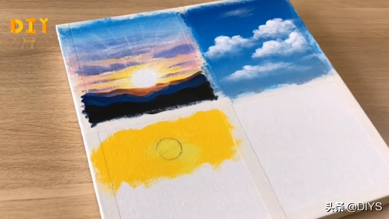 手工绘画制作大全简单又漂亮,简单好看的天空画