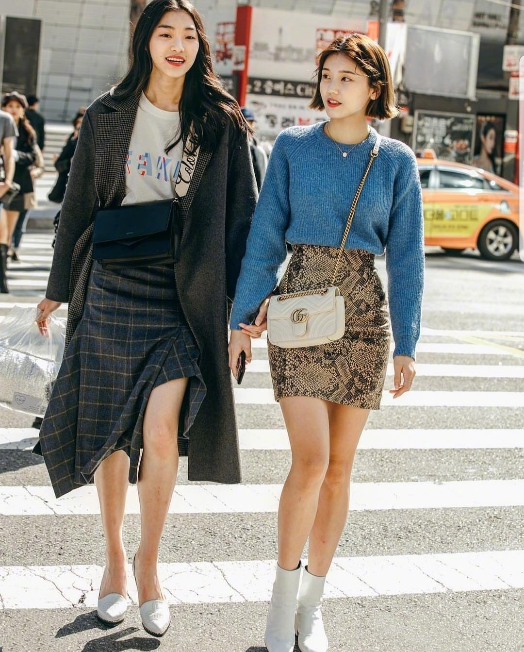 韩国复古风穿衣搭配,韩国首尔女生的早秋穿搭