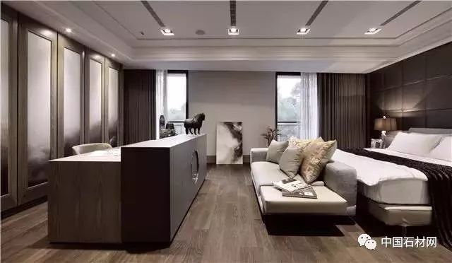 现代简约全屋大理石别墅效果图,轻奢风装修大理石别墅图片