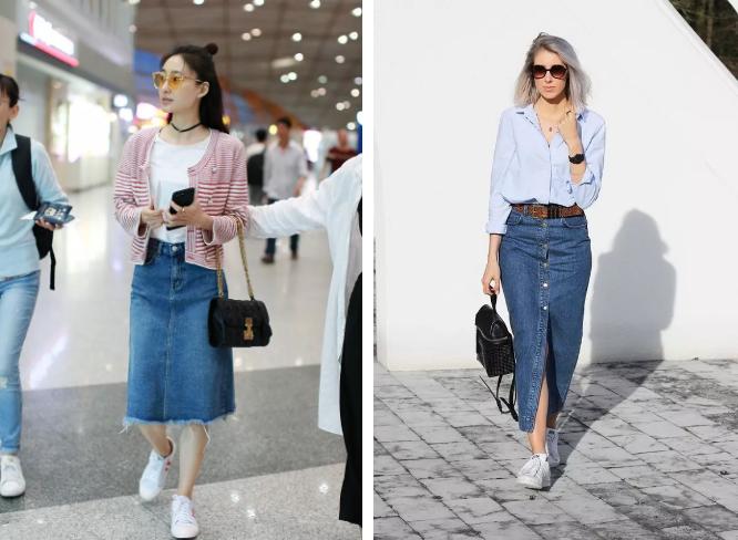 夏天穿裙子小白鞋就是比别人好看,厚底小白鞋怎么搭配裙子女小个子