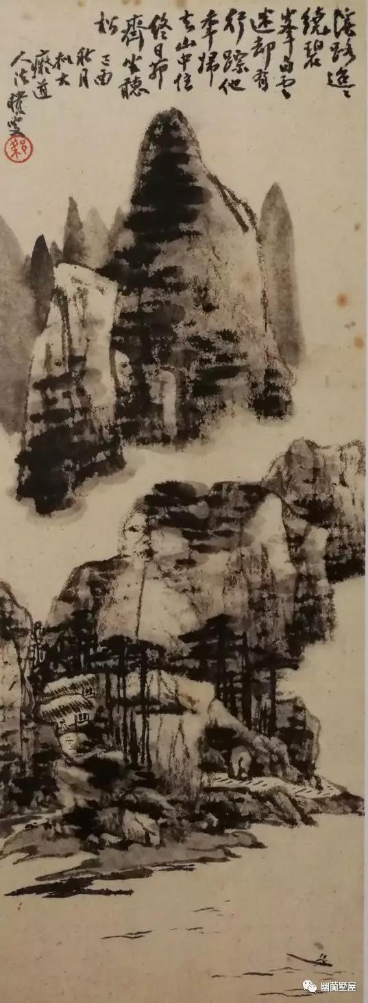 梁崎先生的山水画作品欣赏,当代著名书画大师梁崎作品鉴赏