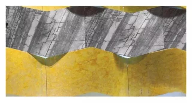 轻奢新中式大理石效果图,钻石型大理石装修效果图