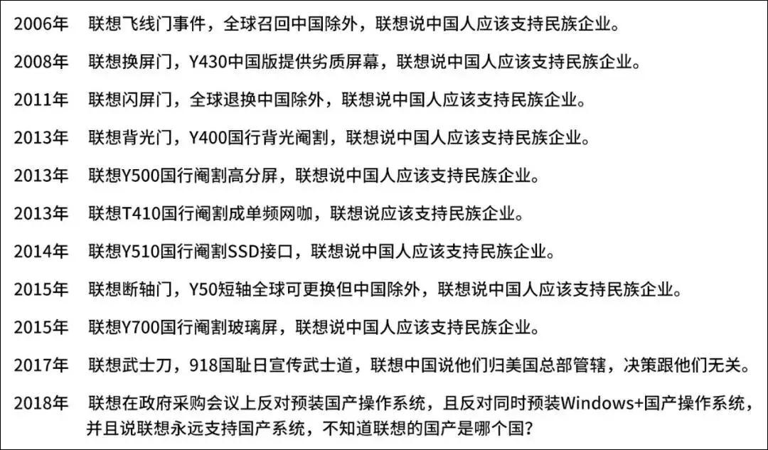 联想澄清不选华为言论,联想辟谣大全