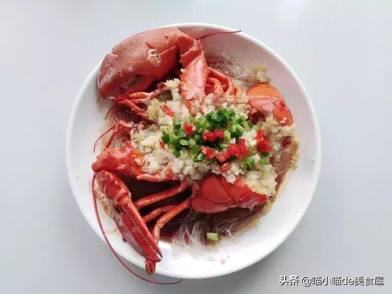 蒜蓉粉丝蒸龙虾正宗做法,蒜蓉蒸龙虾的正确做法