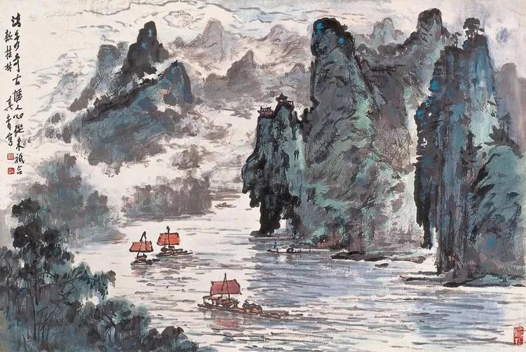 水墨画夜景欣赏,画夜景最好的中国画