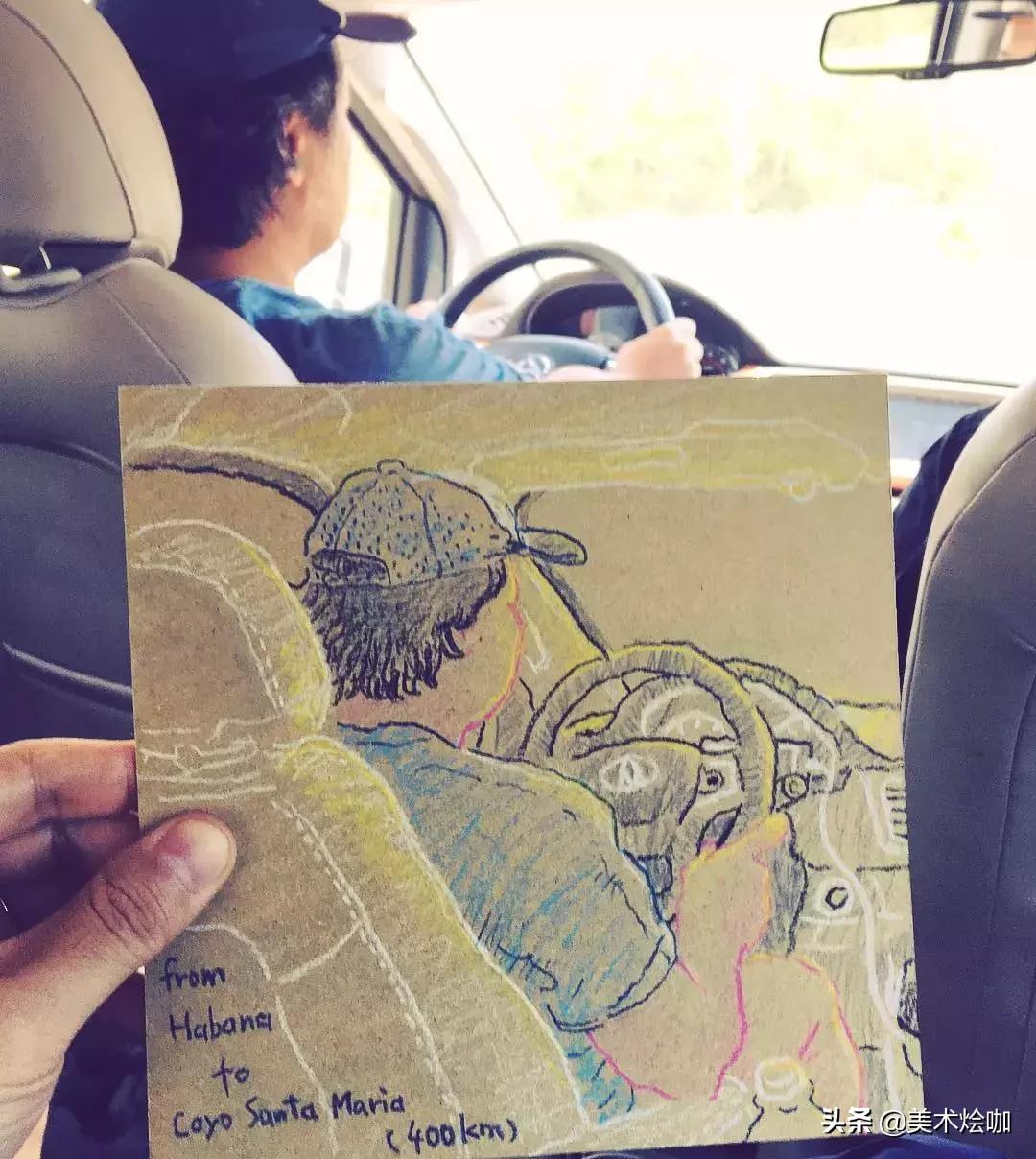 速写简单手绘稿,别人的速写本