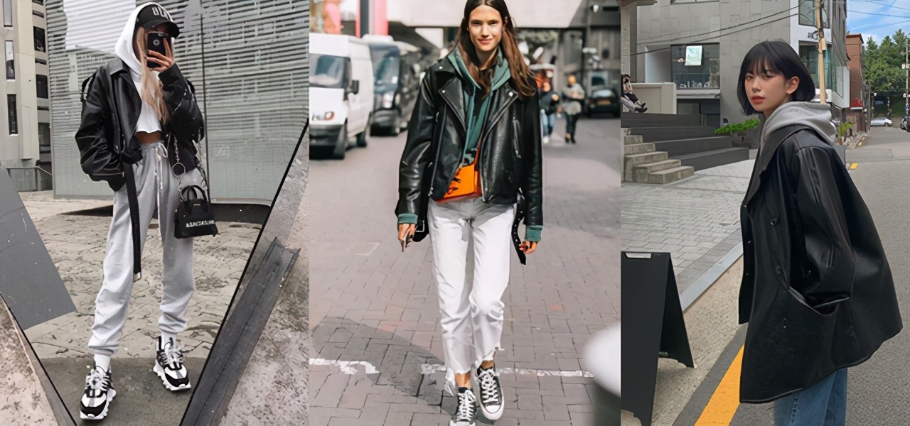 秋冬「黑色皮衣」瞬间帅到爆燃街头，6个终极穿搭公式