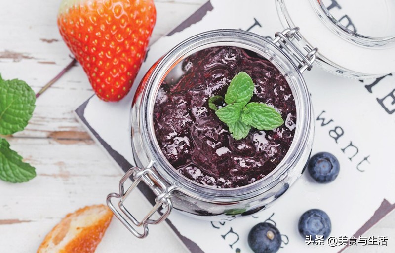 纯天然无添加适合幼儿吃的蓝莓酱,纯天然无添加蓝莓酱自制