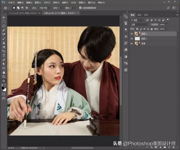 ps怎么制作古风工笔画,ps古风效果制作教程