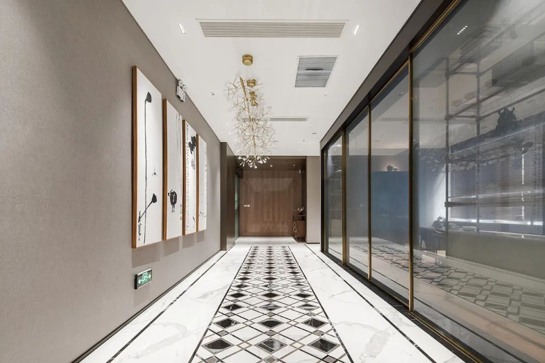 新中式会所玄关装修效果图,中式装修2000平会所