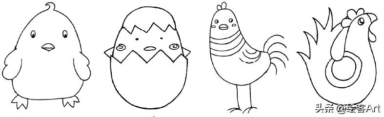 手把手教简笔画手帐素材,简笔画小猪猪超可爱手帐边框图案