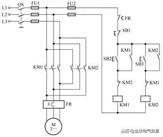 电动机综合保护器电路图及接线图,两台电动机顺序启动逆序停止电路图