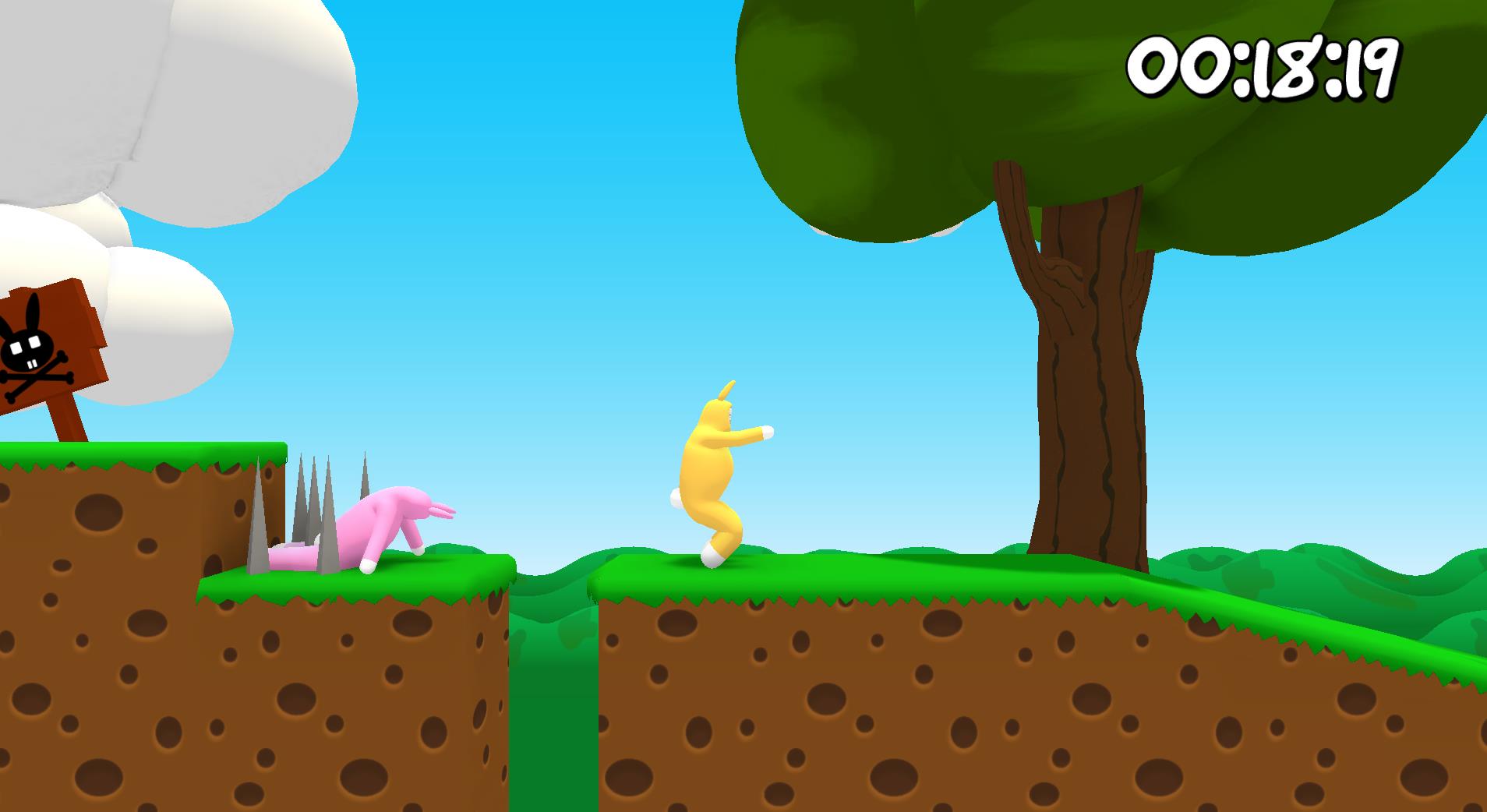 超级兔子人双人搞笑闯关游戏玩法,超级兔子人超魔性搞笑沙雕游戏