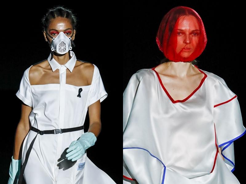 上下2022春夏时装秀,春夏时装周模特展示服装