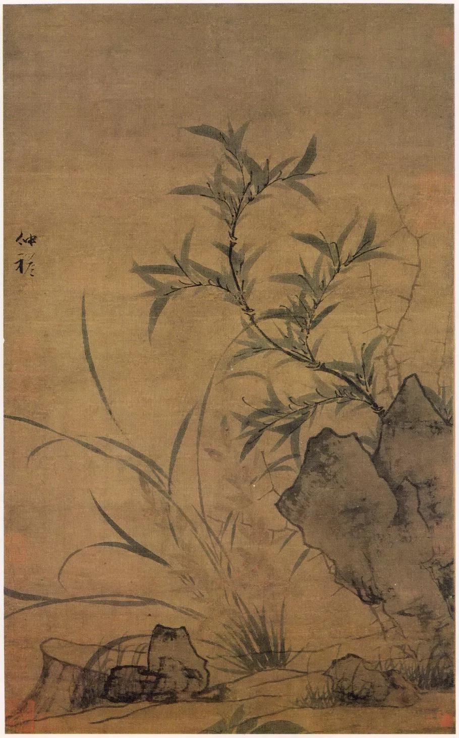 国画兰花加花瓶作品欣赏图片,五幅古代名家笔下的国画兰花欣赏