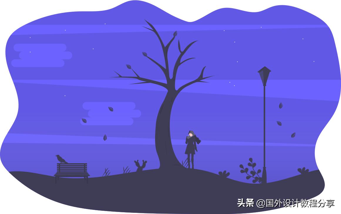 扁平矢量插画色彩教程,扁平矢量家具插画