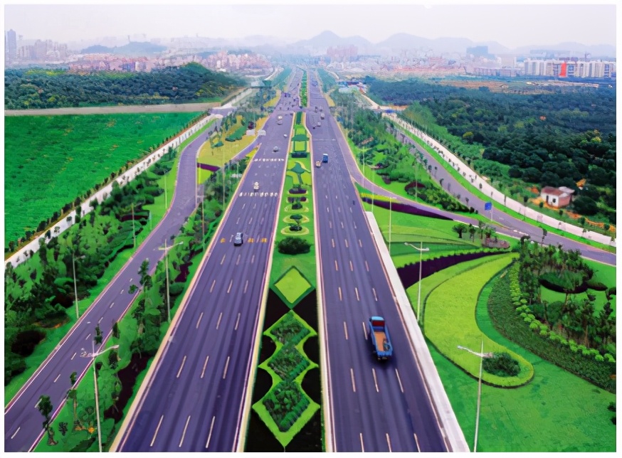 旅游公路景观设计原则,公路景观绿化设计