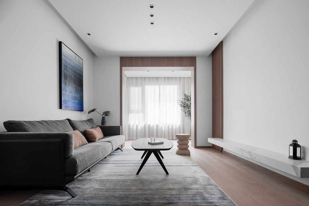 和豪华一点不沾边！98㎡三房，却让人百看不厌，尤其是客厅