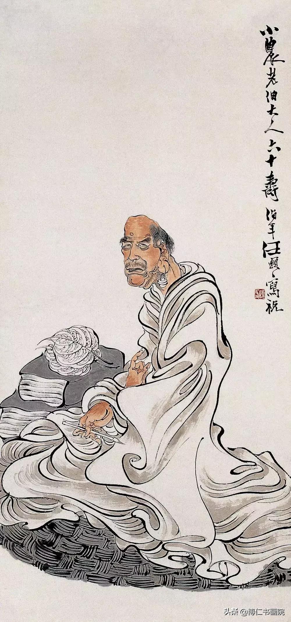 任佑年人物画无人超越的线条 (任伯年人物画高清大图)