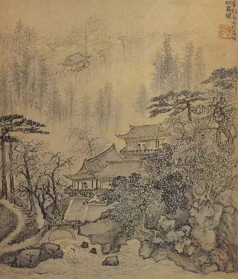 明代夏芷国画山水作品高清大图,明代100幅山水精品赏析第二辑