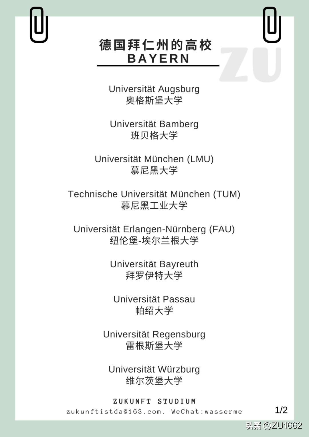 德国各州大学分布地图,德国各州有哪些