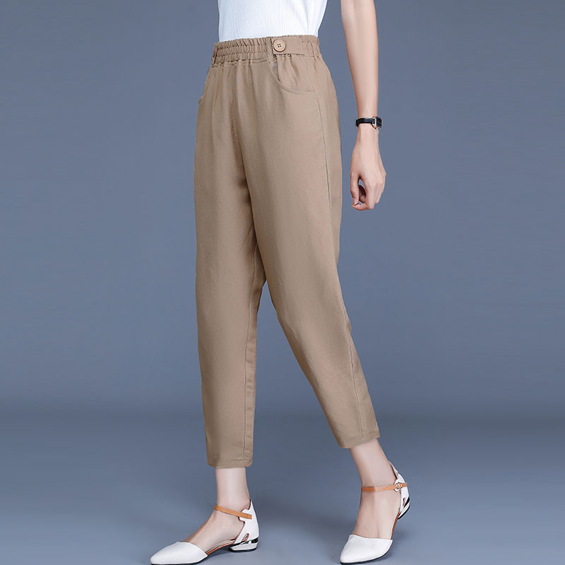 棉麻紧身裤,胯宽腿粗不要穿紧身裤