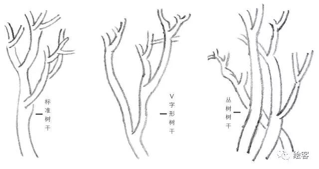 6-12岁儿童风景速写课程入门网课,风景速写临摹图片高清树和房子