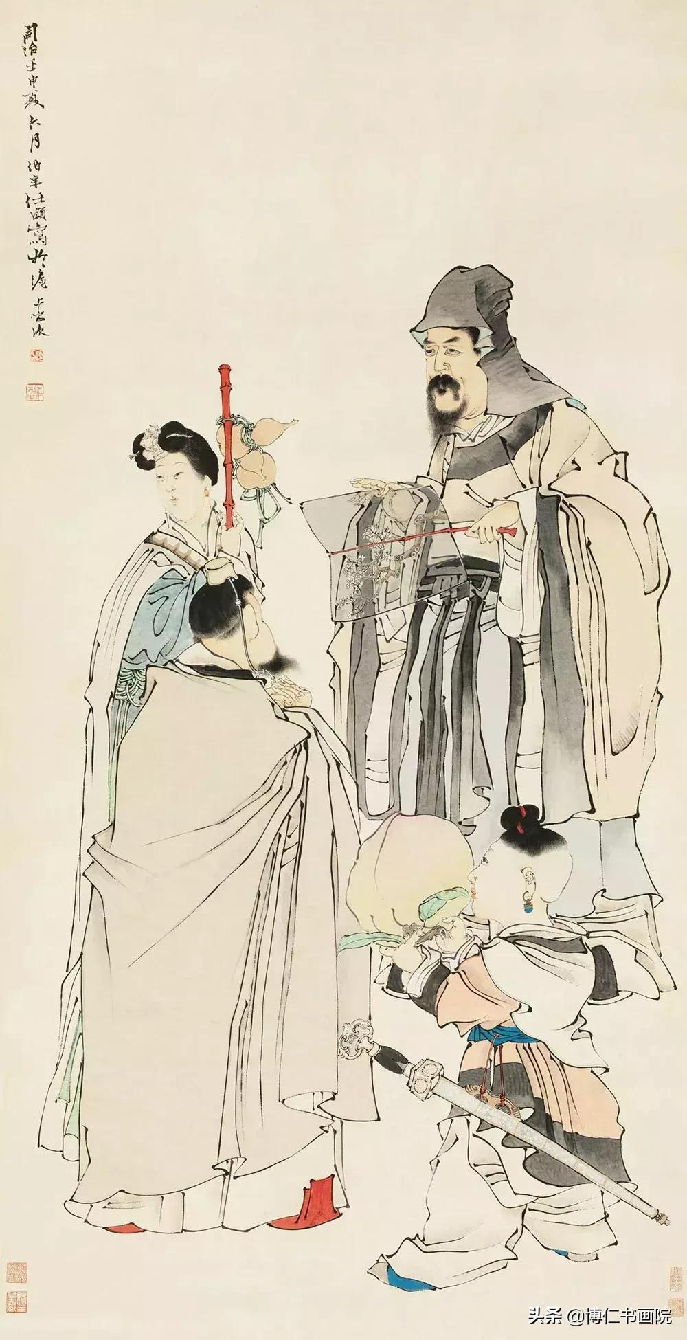 任佑年人物画无人超越的线条 (任伯年人物画高清大图)