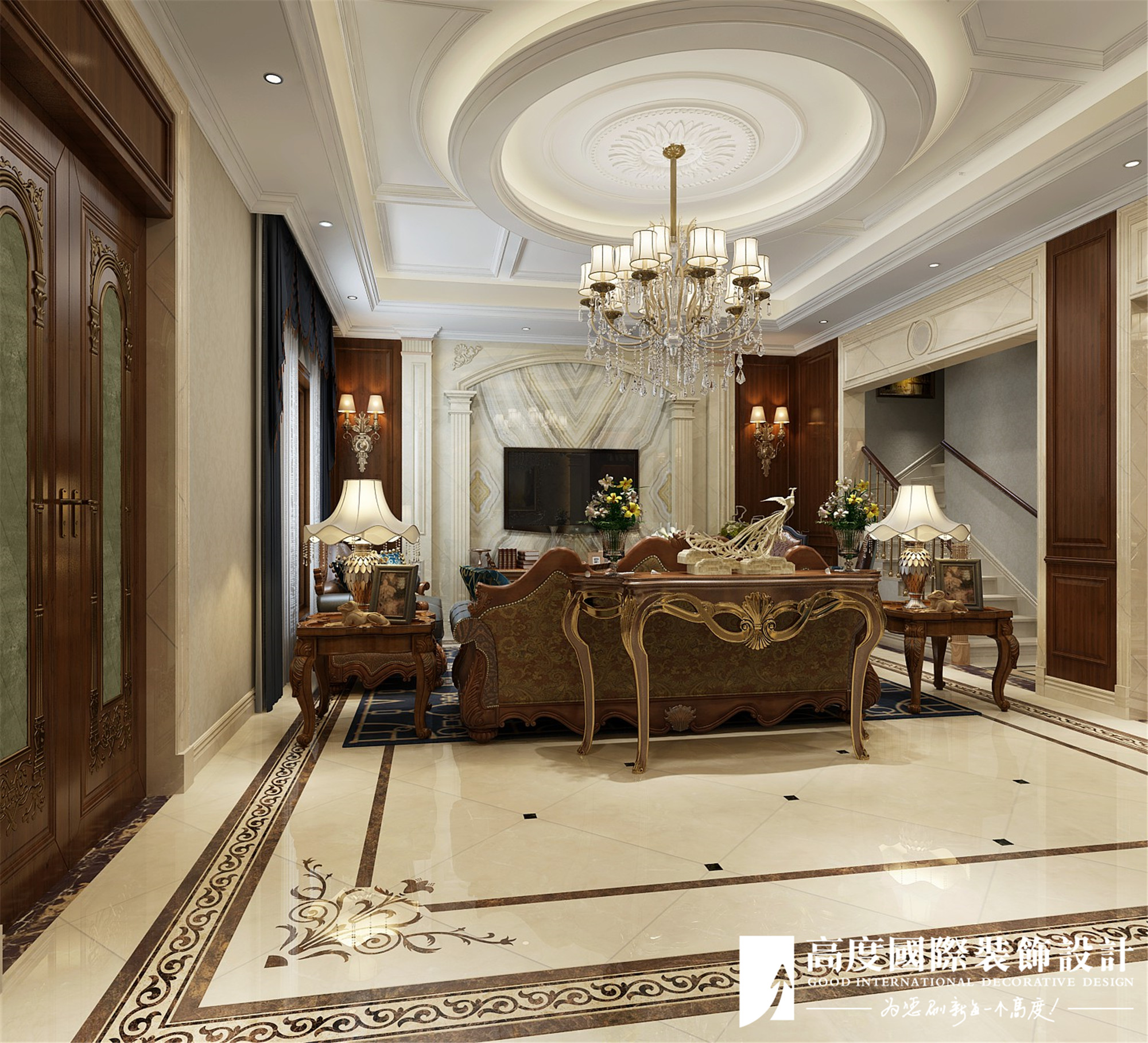 美式西海岸风格装修,蓝色花园美式装修