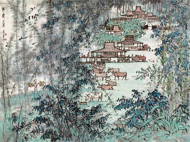 水墨画夜景欣赏,画夜景最好的中国画