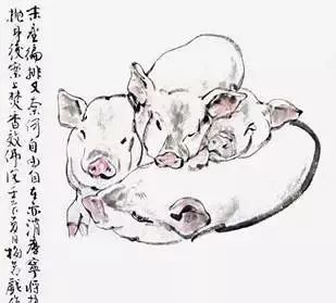 猪年国画：猪的绘画步骤
