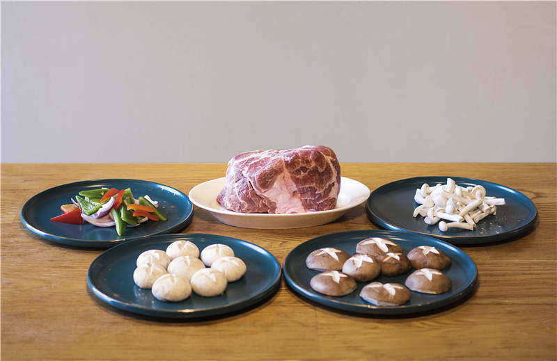 猪里脊香菇肉肠,猪五花里脊肉