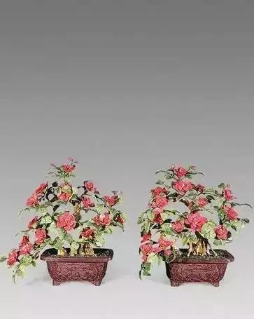 故宫里的玉石盆景,故宫景泰蓝盆景欣赏