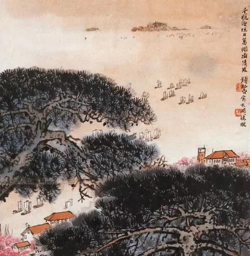 书画家钱松嵒作品价格,钱松喦早期山水画