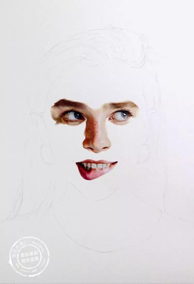 惊艳的彩铅画兔子,惊艳唯美的彩铅画