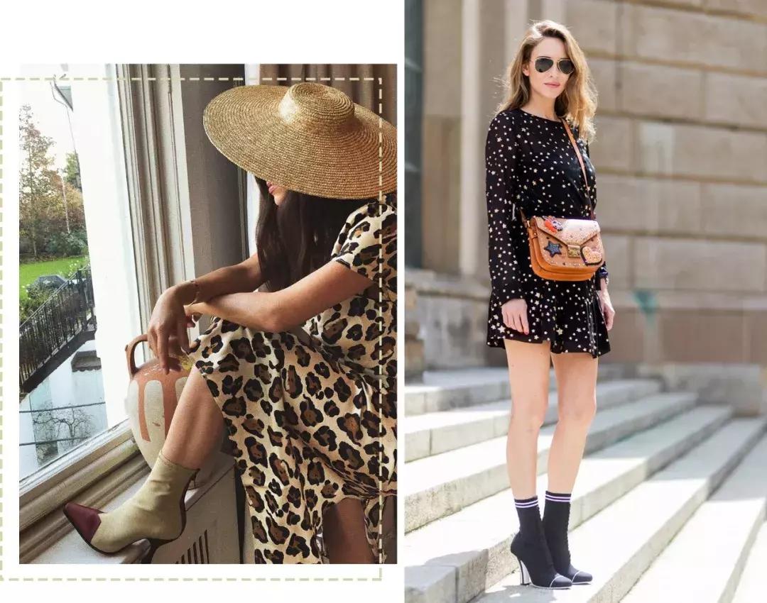 英伦袜靴穿搭裙子,袜靴穿搭新款