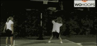 篮下连续假动作虚晃,向右边虚晃假动作骗防守人上篮