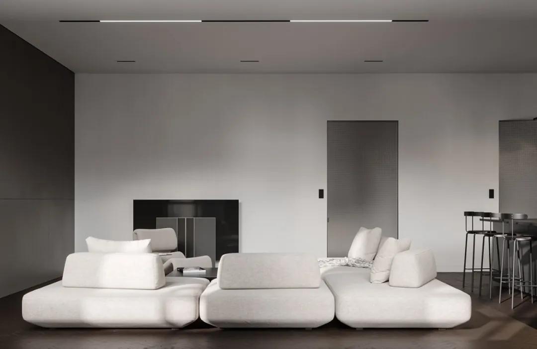 极简极奢设计,102平现代极简风格