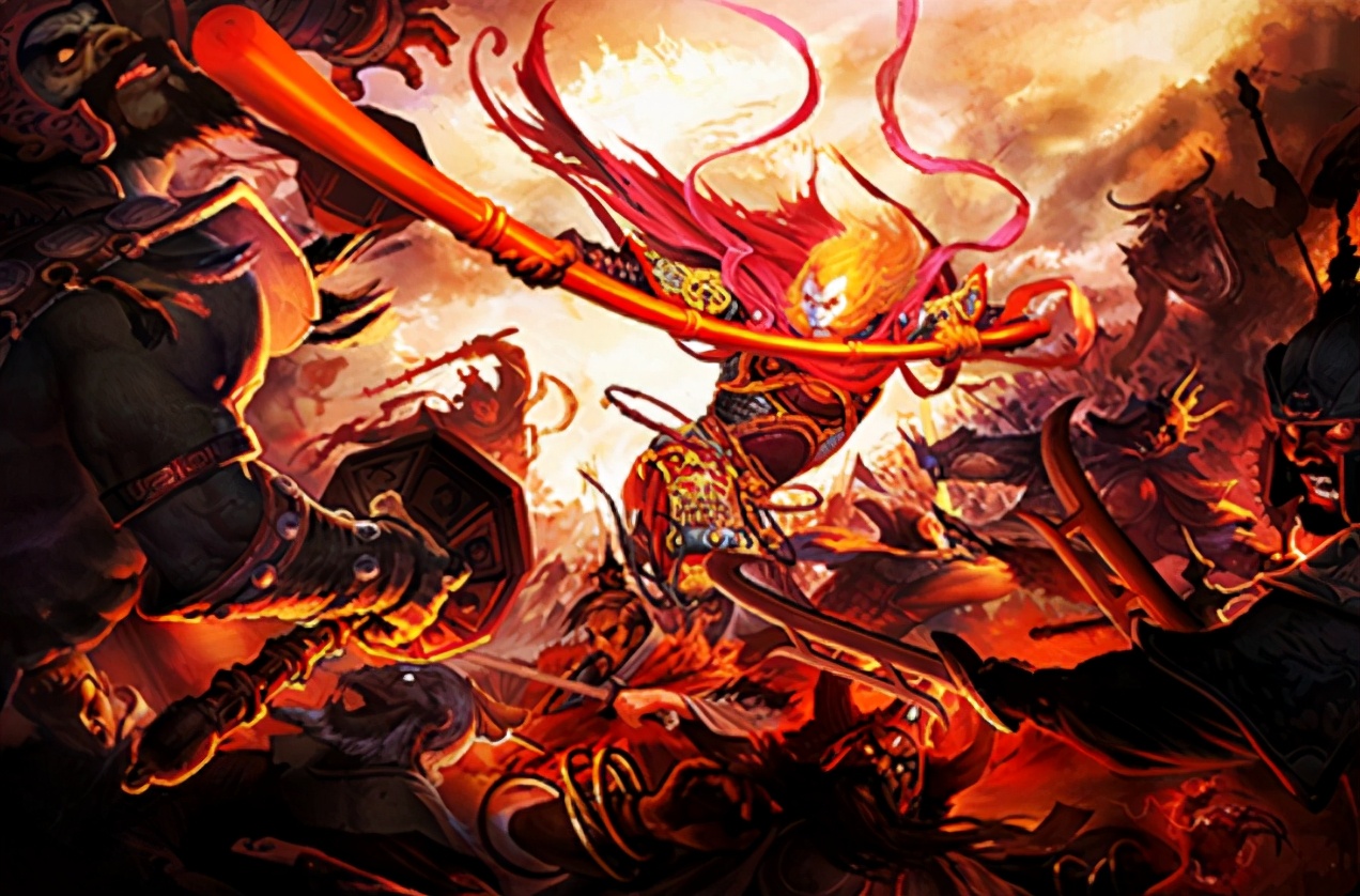 孙悟空被如来佛祖打败的视频,孙悟空学会了72变跟通臂猿猴决战