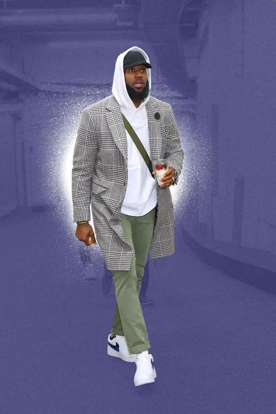 连帽卫衣穿搭技巧秋冬男,高级感潮男加厚连帽卫衣