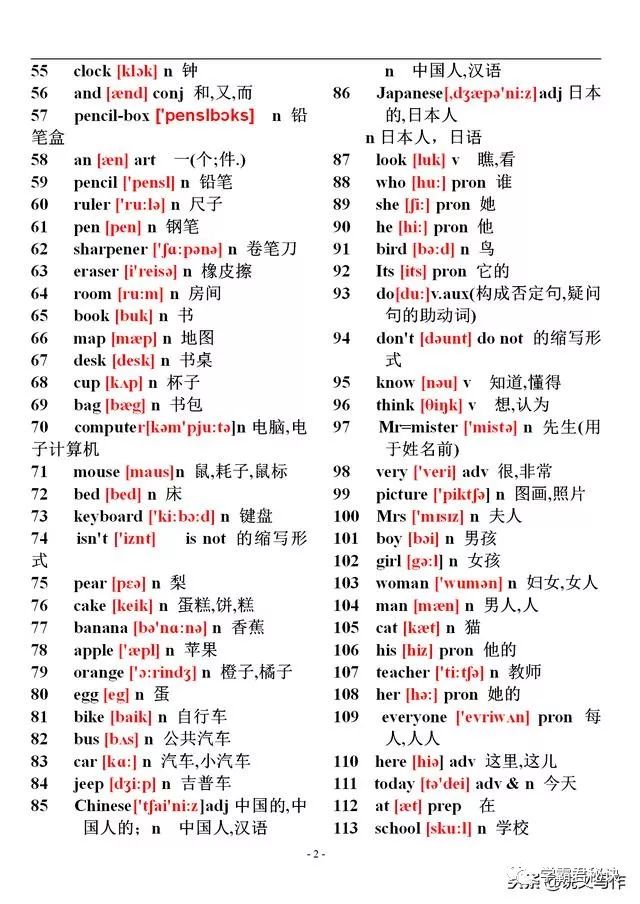 初中英语1600个单词速记表附音标,高一英语单词表音标