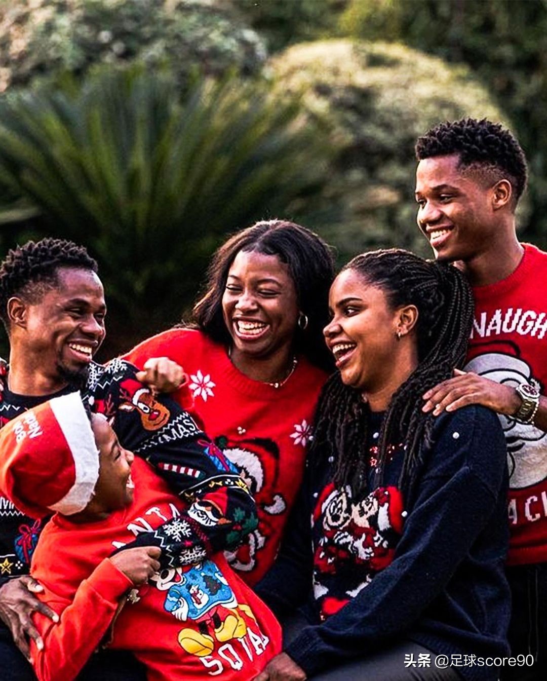 足球明星圣诞照,足球明星们的合照