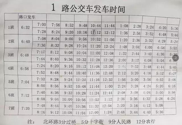 宝丰公交车时间表,宝丰开通5路公交时间表