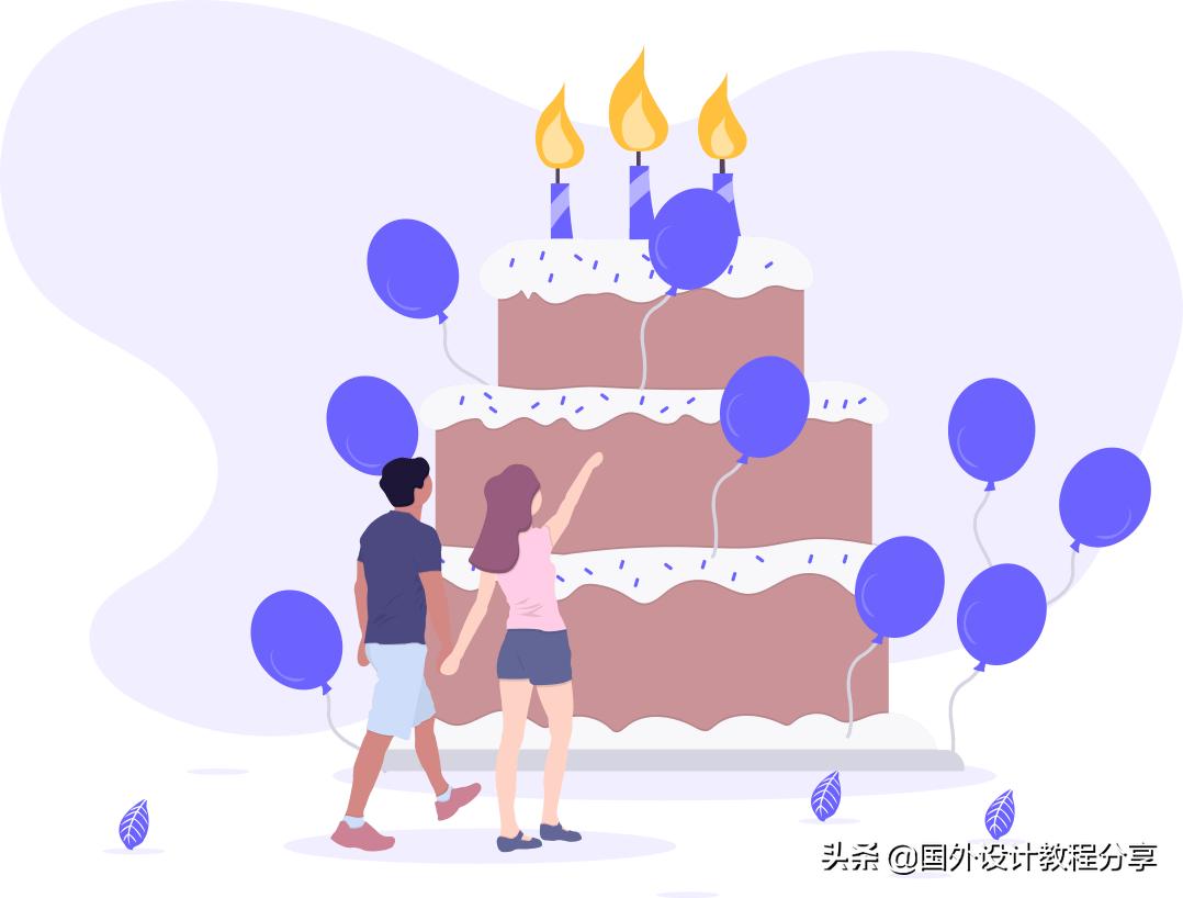 扁平矢量插画色彩教程,扁平矢量家具插画