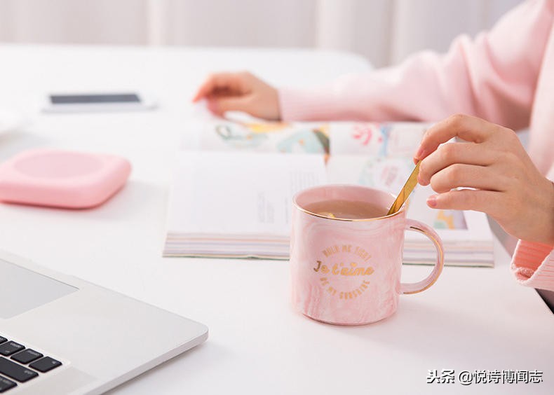 55度恒温可加热的暖暖杯,55度恒温暖暖杯粉色