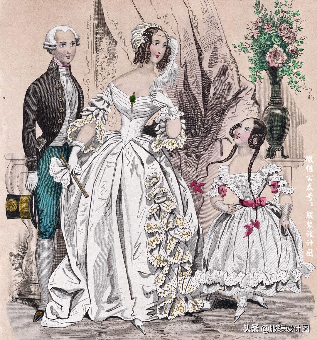 洛可可风格服装设计,服装设计巴洛克宫廷风图